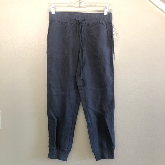 Caslon Woman’s Linen Joggers in Grey Ebony Size XXSmall Petite - Picture 1 of 16